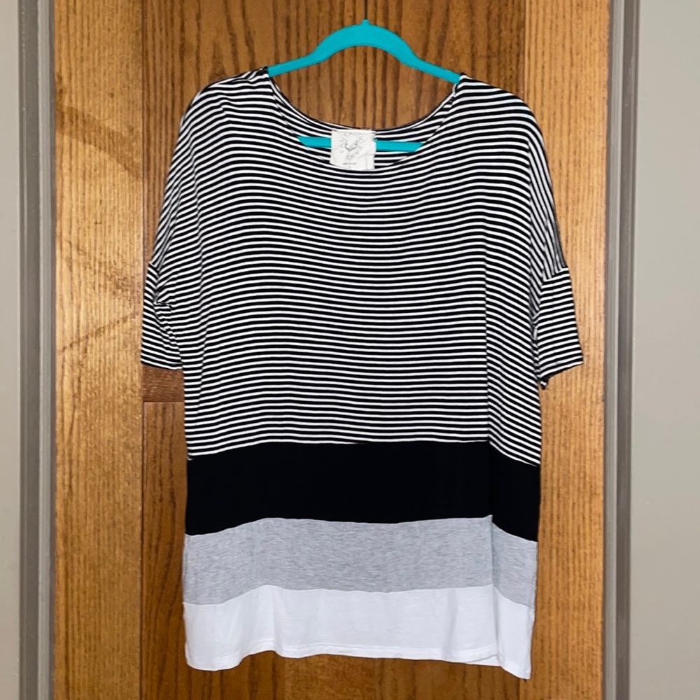 Stripped Color-Block Tunic - Picture 2 of 3